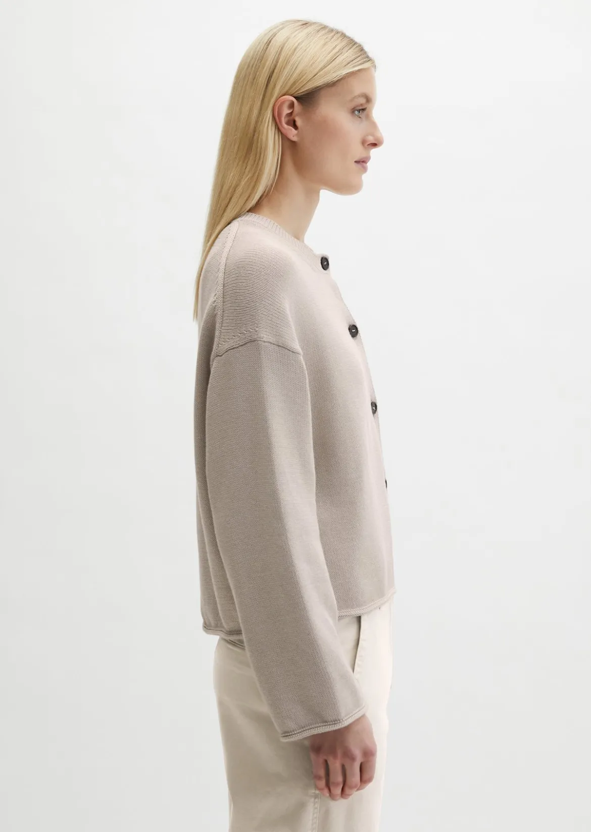 DfC V-Neck-Cardigan oversized aus Organic-Cotton-Garn