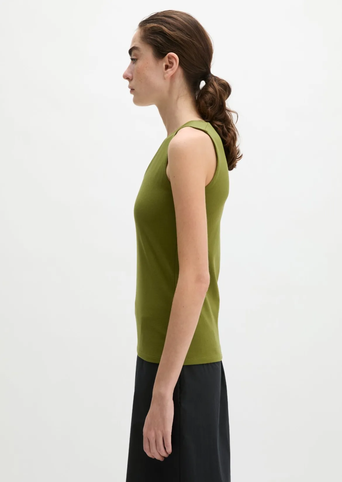 DfC V-Neck-Top slim aus weichem Stretch-Jersey