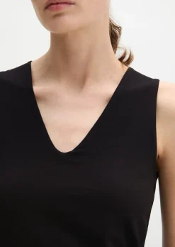 DfC V-Neck-Top slim aus weichem Stretch-Jersey