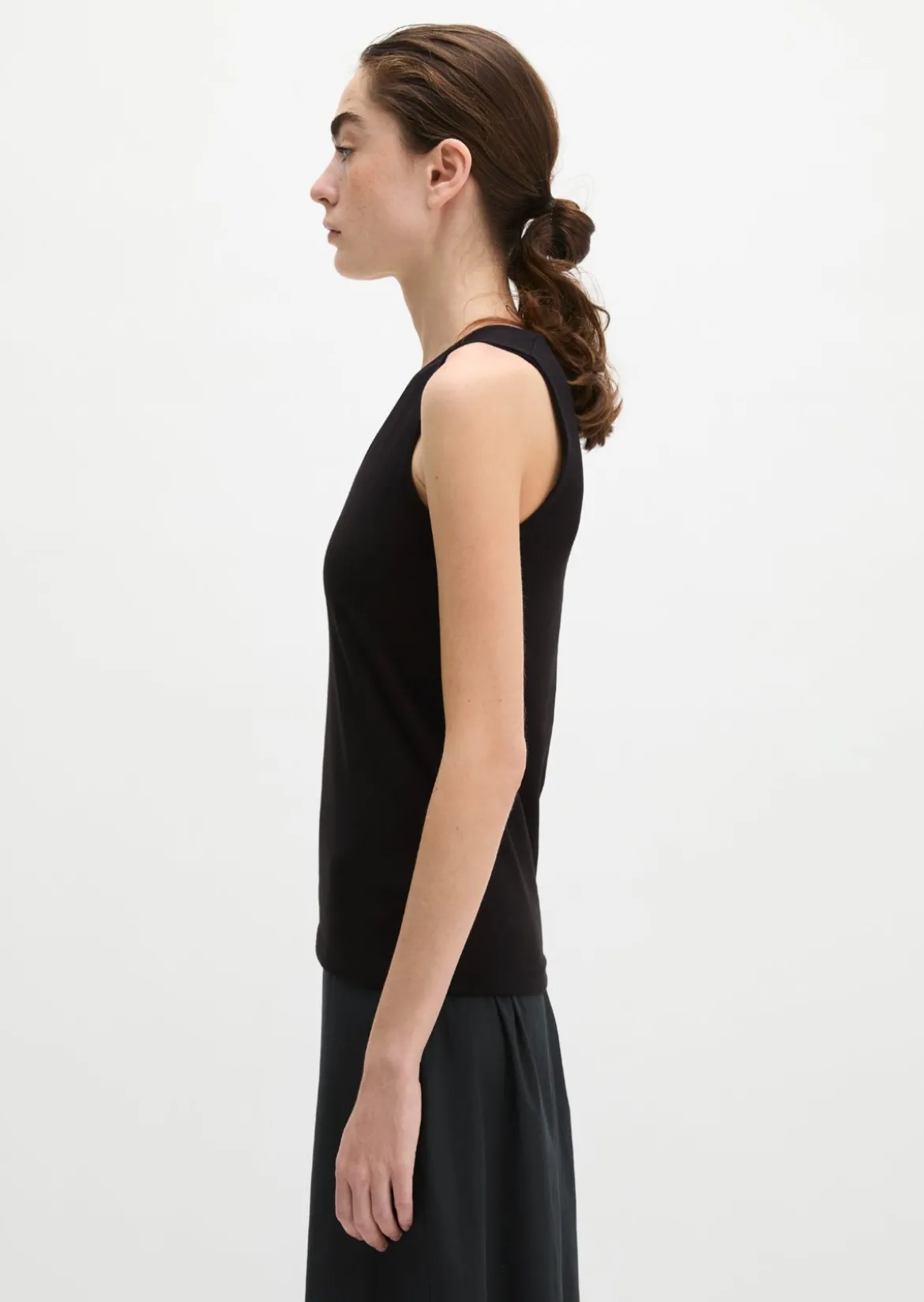 DfC V-Neck-Top slim aus weichem Stretch-Jersey
