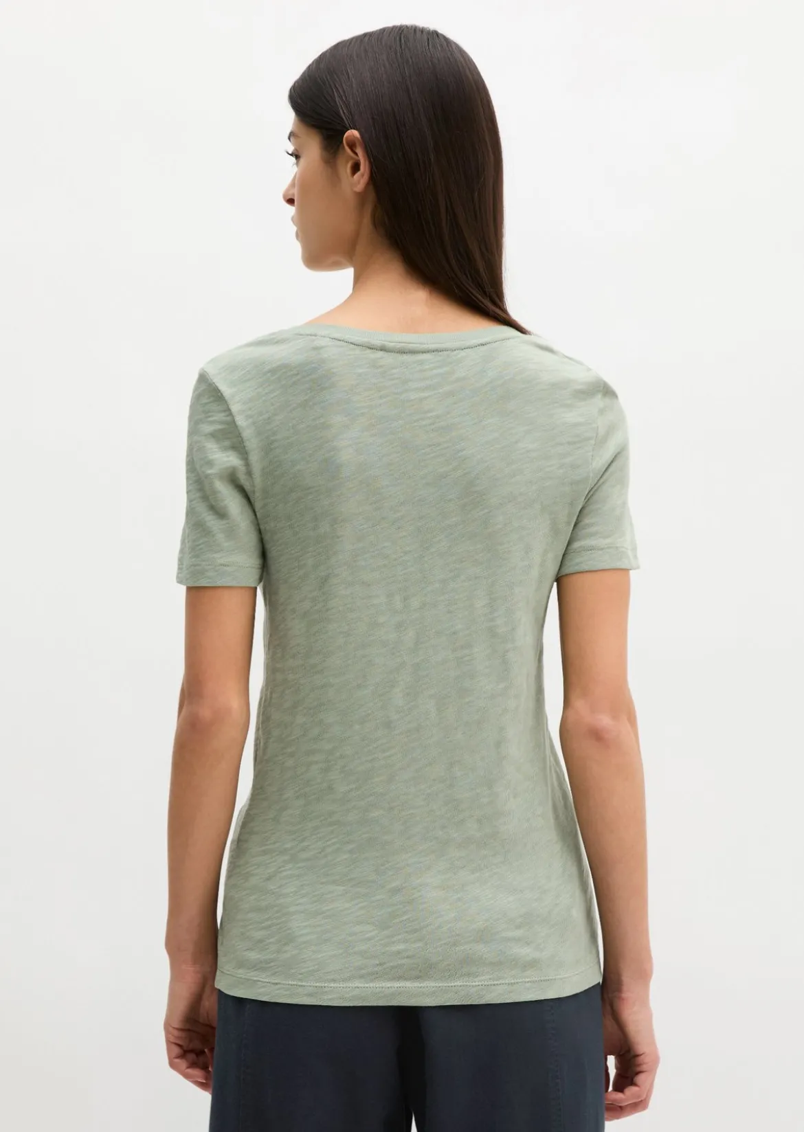 DfC V-Neck-T-Shirt regular aus Slub-Jersey