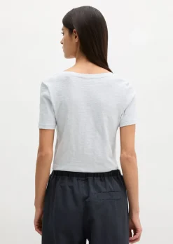 DfC V-Neck-T-Shirt regular aus Slub-Jersey