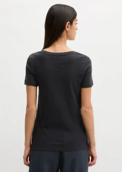 DfC V-Neck-T-Shirt regular aus Slub-Jersey