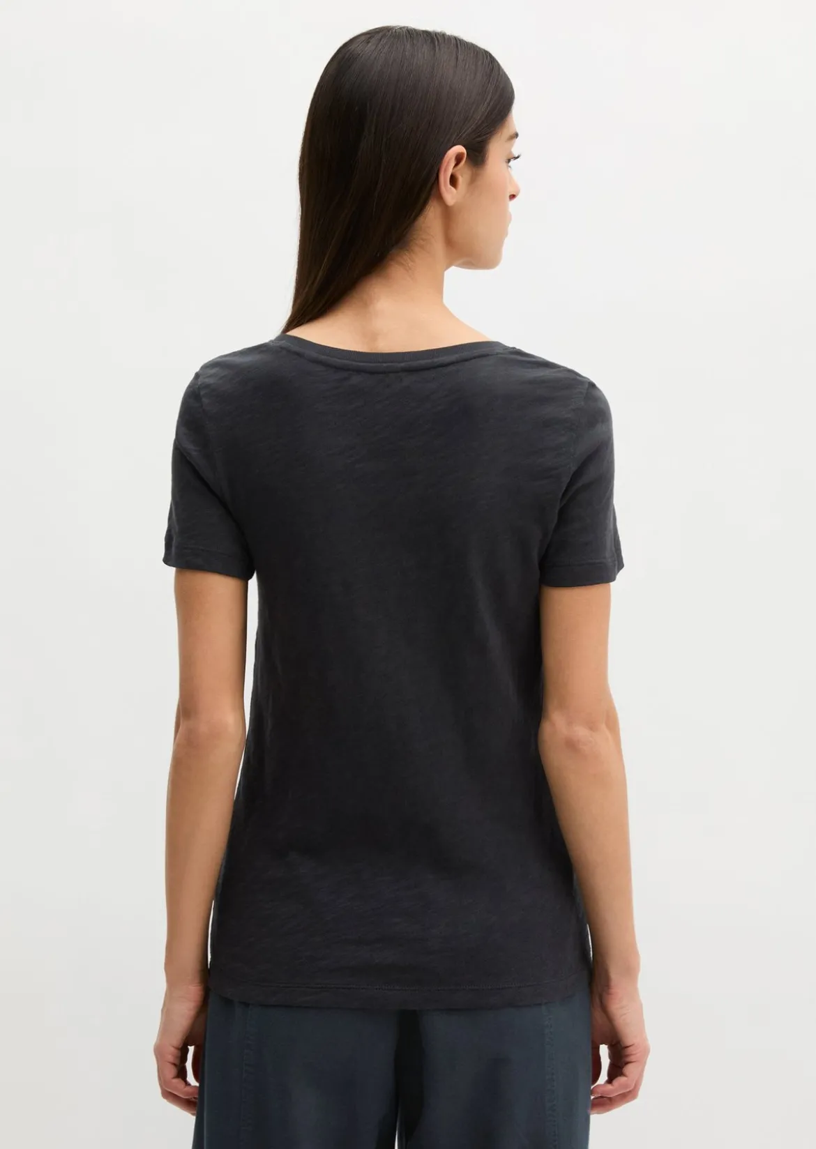 DfC V-Neck-T-Shirt regular aus Slub-Jersey