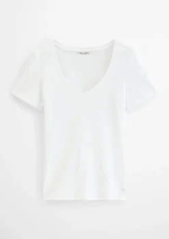 DfC V-Neck-T-Shirt regular aus Slub-Jersey