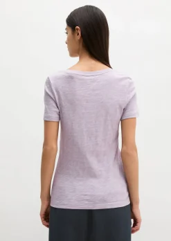 DfC V-Neck-T-Shirt regular aus Slub-Jersey