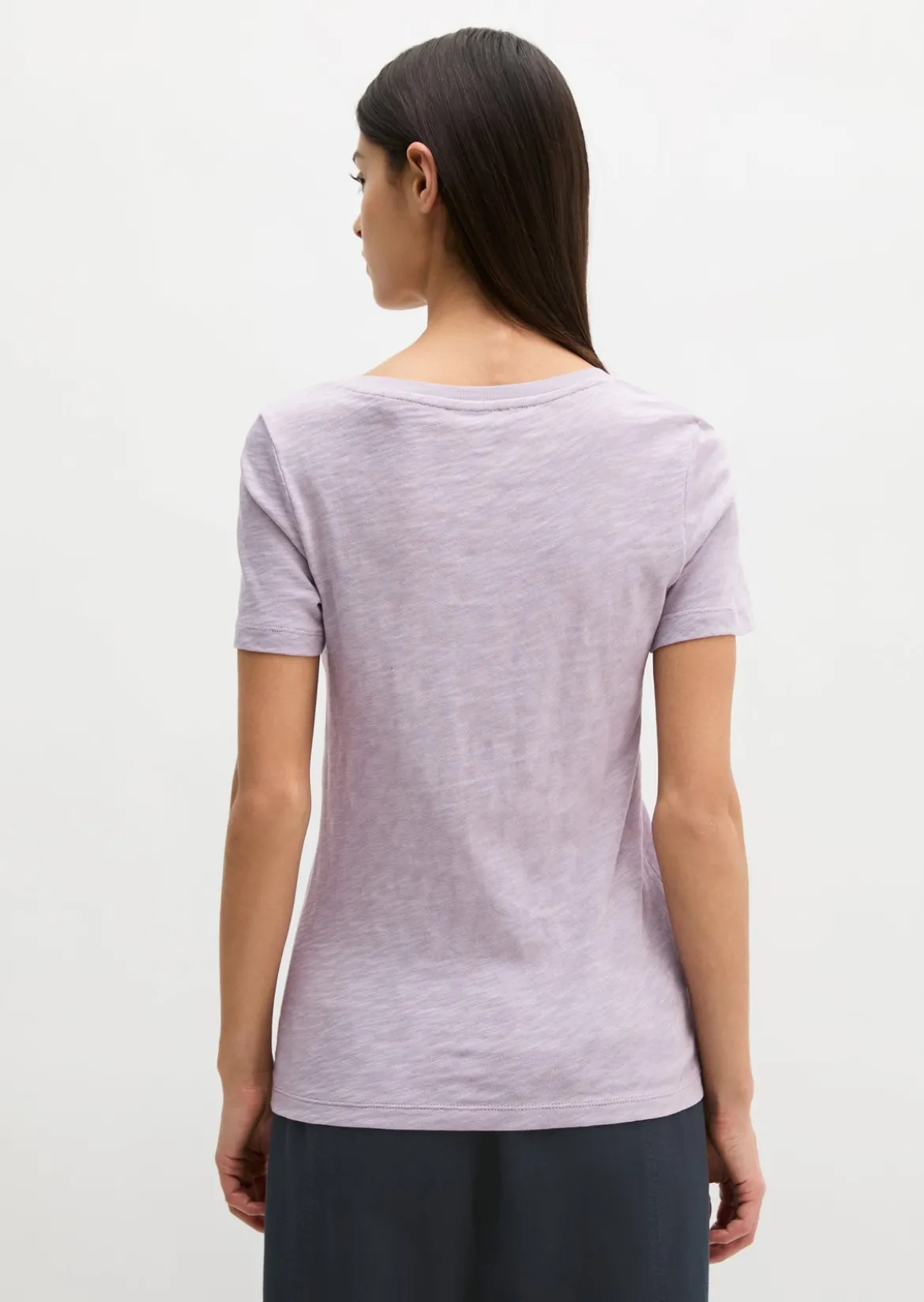 DfC V-Neck-T-Shirt regular aus Slub-Jersey