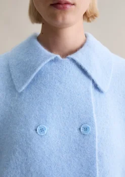 Doppelreiher-Cardigan loose aus Alpakawolle-Wolle-Mix