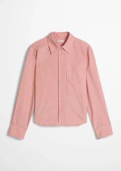Feincord-Bluse relaxed aus softem Baumwolle-Lyocell-Mix