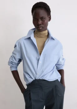 Feincord-Bluse relaxed aus softem Baumwolle-Lyocell-Mix