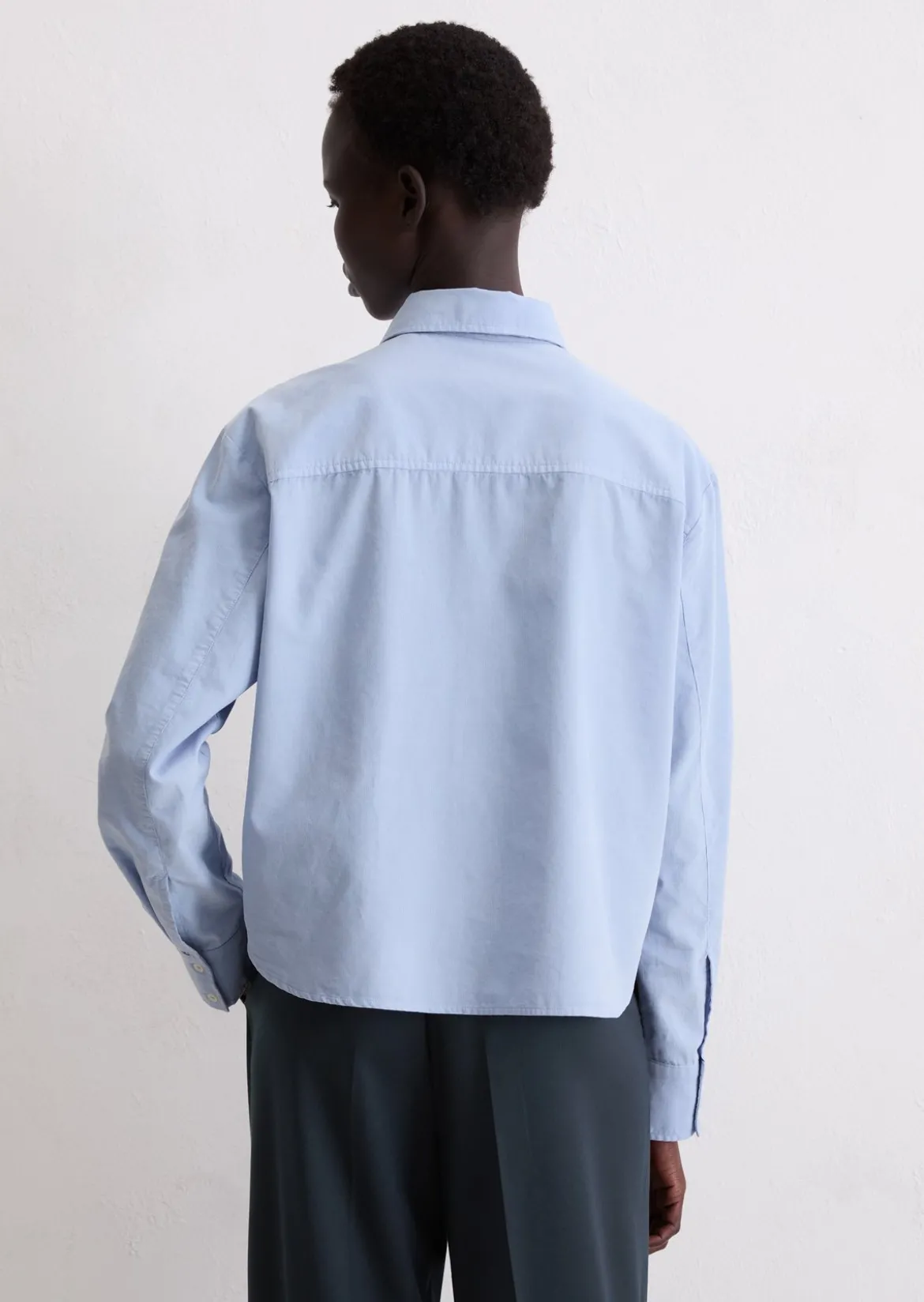 Feincord-Bluse relaxed aus softem Baumwolle-Lyocell-Mix