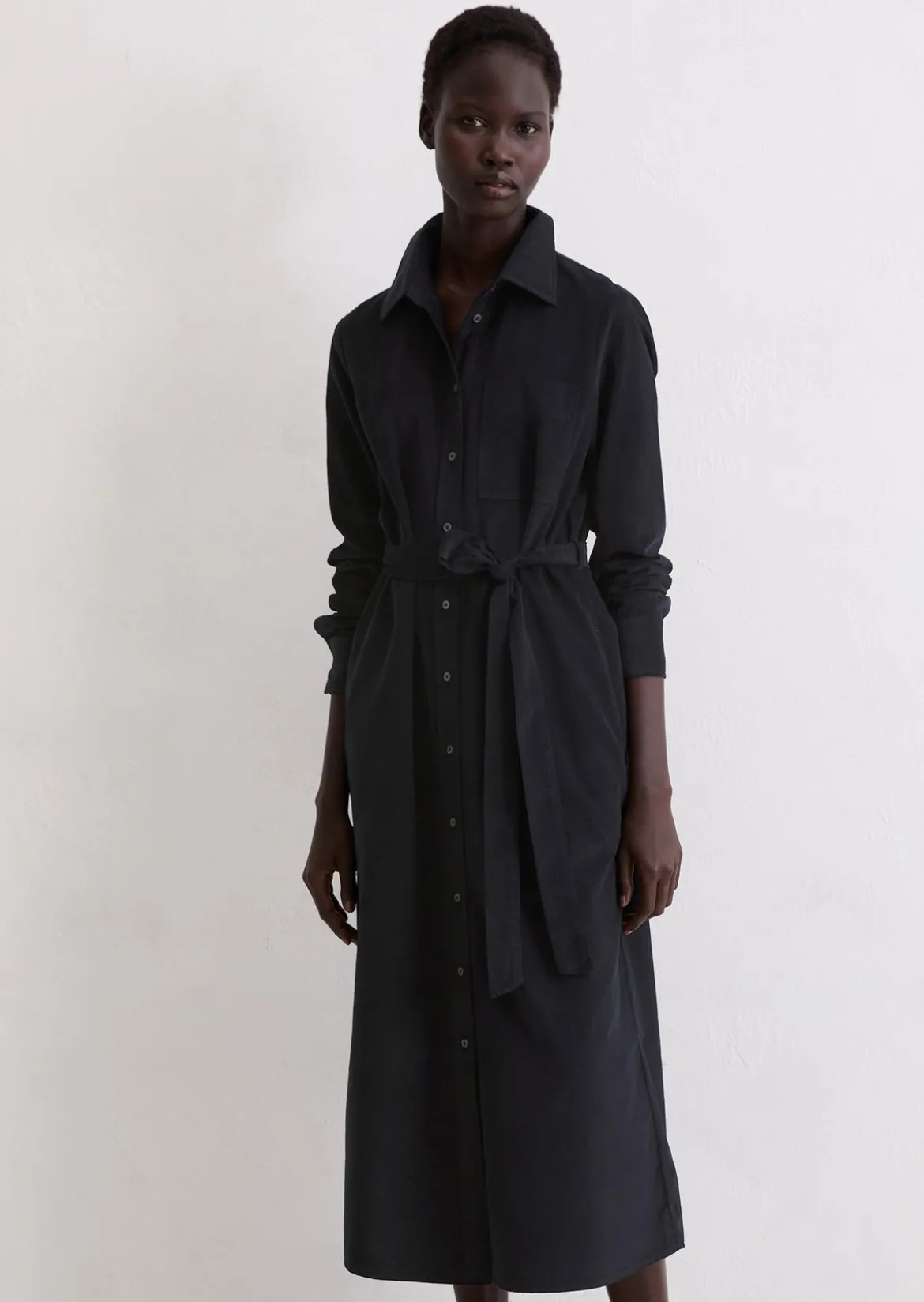 Feincord-Kleid regular aus softem Organic Cotton-Lyocell-Mix
