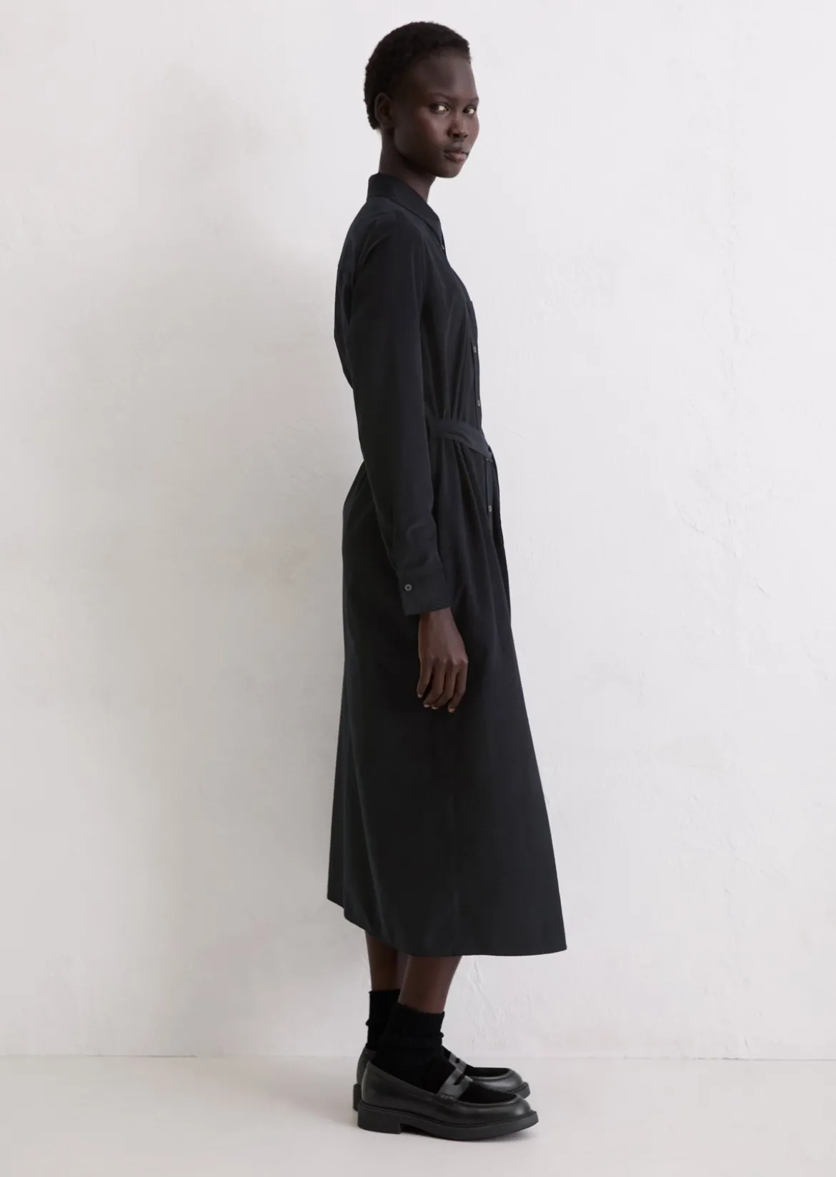 Feincord-Kleid regular aus softem Organic Cotton-Lyocell-Mix