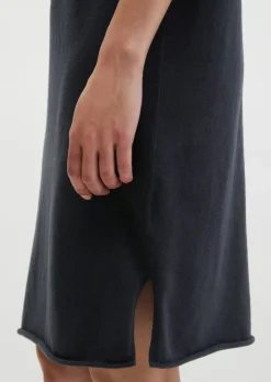 Feinstrick-Kleid loose aus Organic Cotton-Leinen-Mix