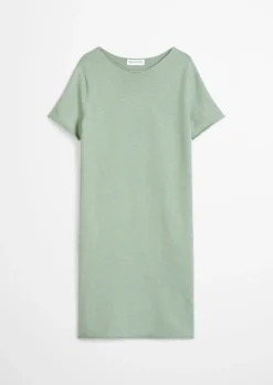 Feinstrick-Kleid loose aus Organic Cotton-Leinen-Mix