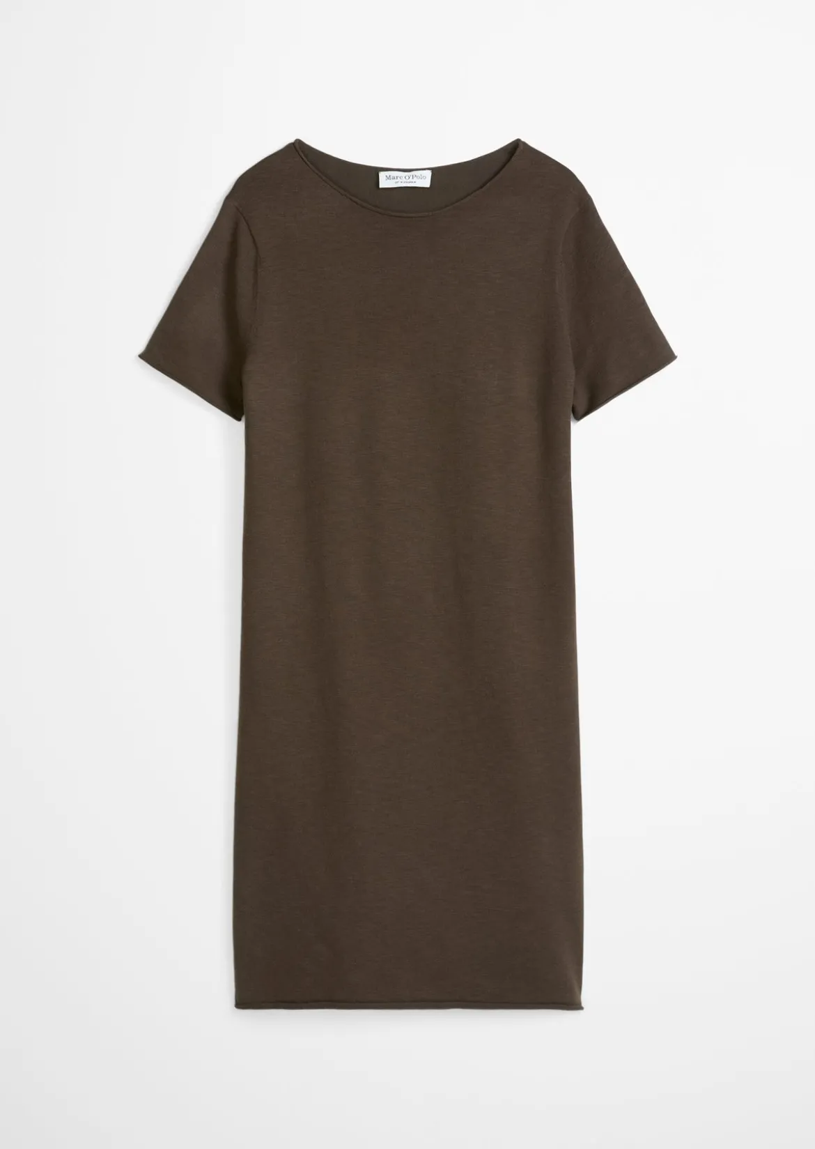 Feinstrick-Kleid loose aus Organic Cotton-Leinen-Mix