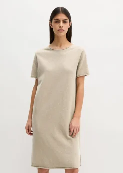 Feinstrick-Kleid loose aus Organic Cotton-Leinen-Mix