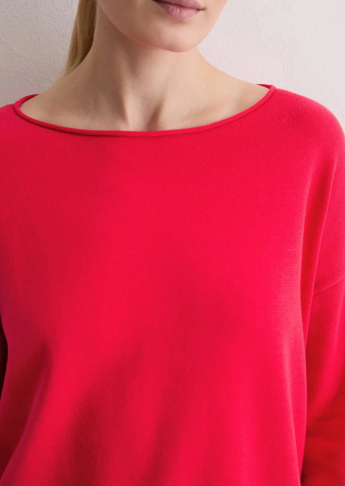 Feinstrickpullover loose aus reiner Bio-Baumwolle