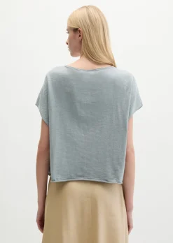 Feinstrick-Pullover loose mit überschnittener Schulter