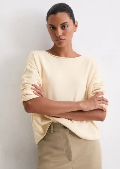 Feinstrickpullover loose aus reiner Bio-Baumwolle
