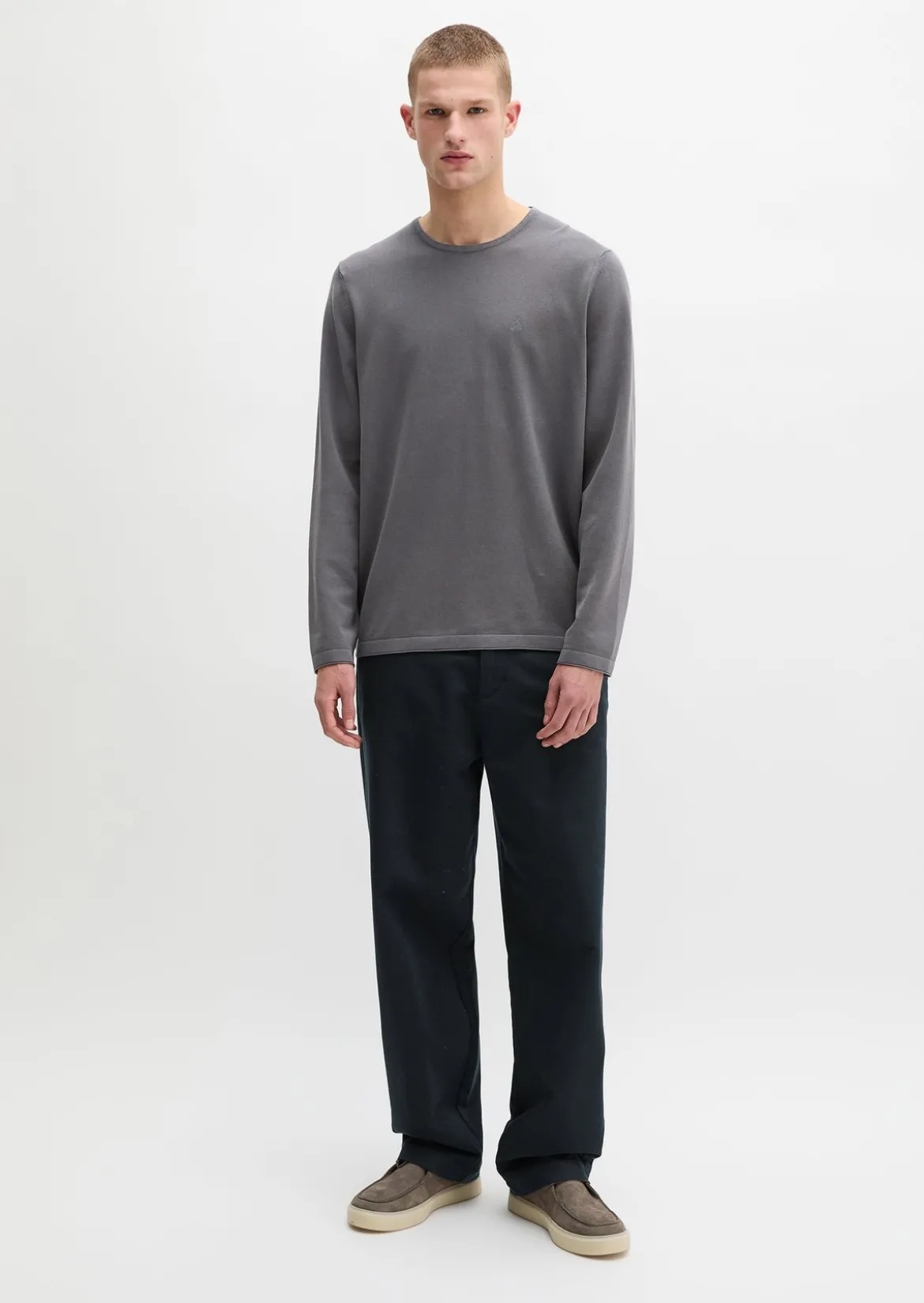 Feinstrick-Pullover regular aus zertifizierter Bio-Baumwolle