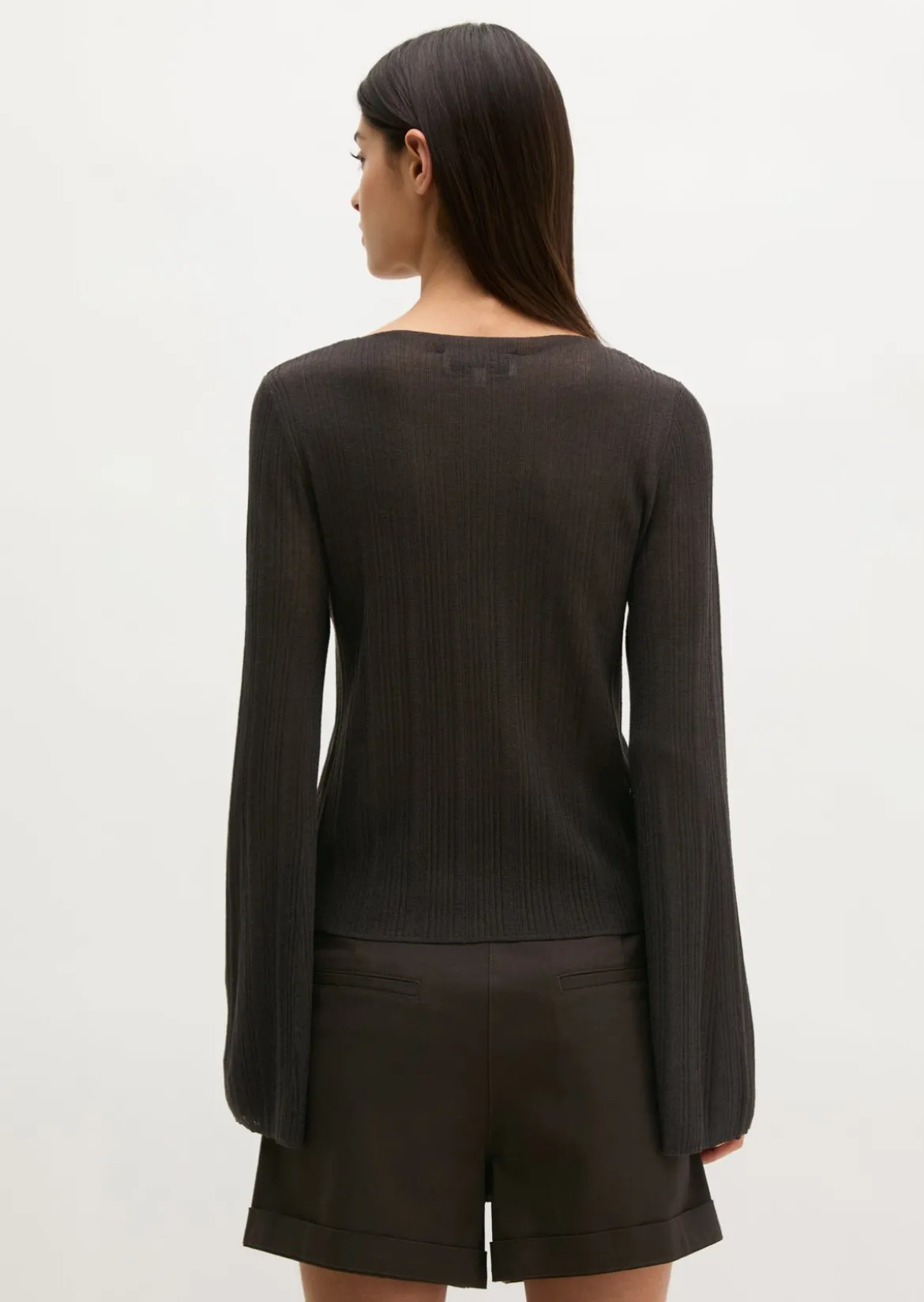 Feinstrickpullover slim aus edlem Viskose-Leinen-Mix