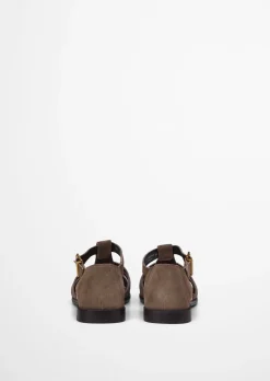 Fisherman-Sandalen Model Fiona aus softem Veloursleder