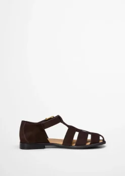 Fisherman-Sandalen Model Fiona aus softem Veloursleder