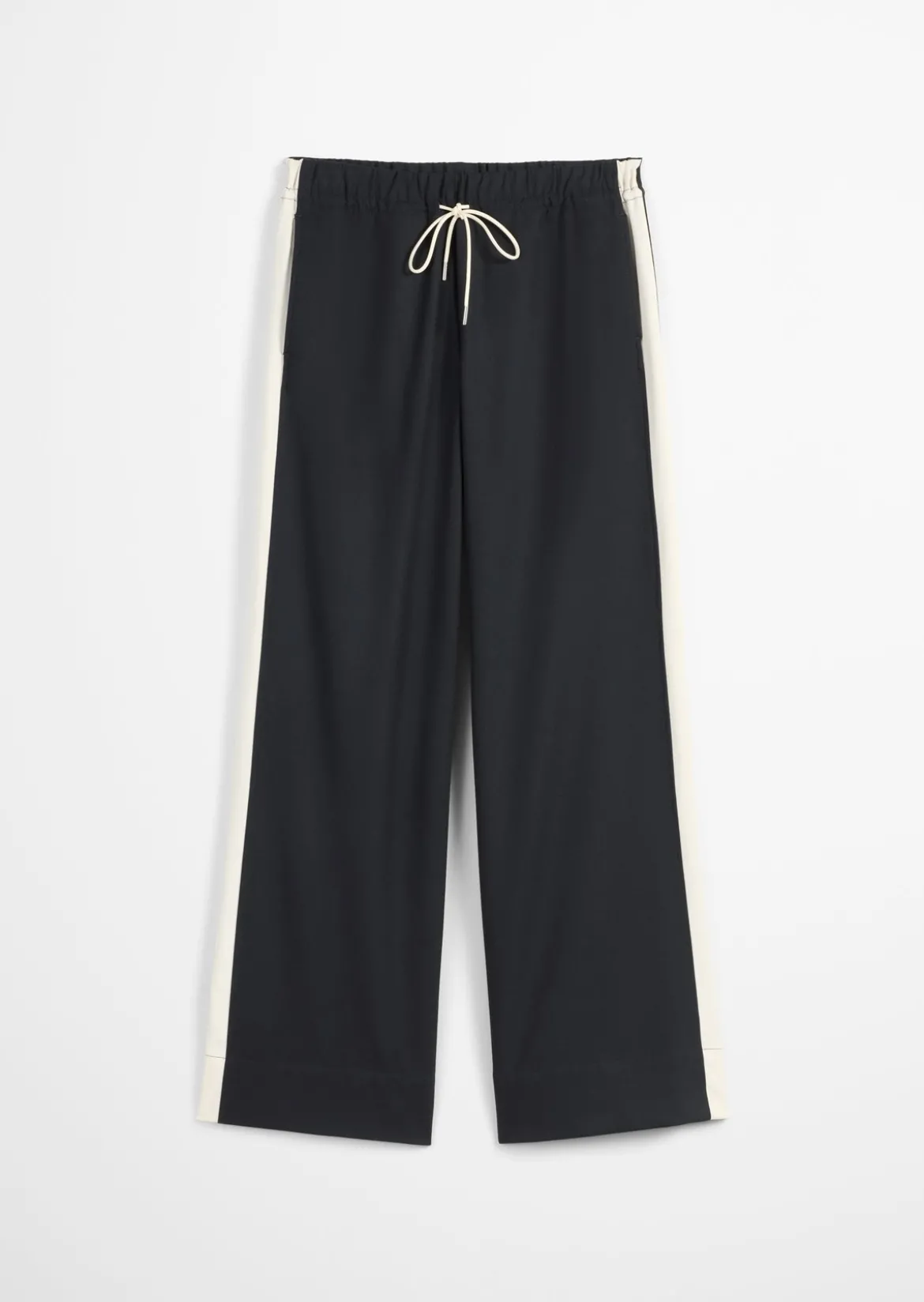 Flanell-Joggpants relaxed aus weichem Polyester-Viskose-Twill