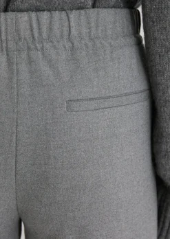 Flanell-Joggpants relaxed aus weichem Polyester-Viskose-Twill