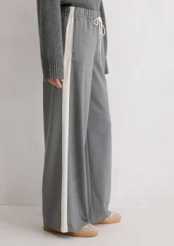 Flanell-Joggpants relaxed aus weichem Polyester-Viskose-Twill