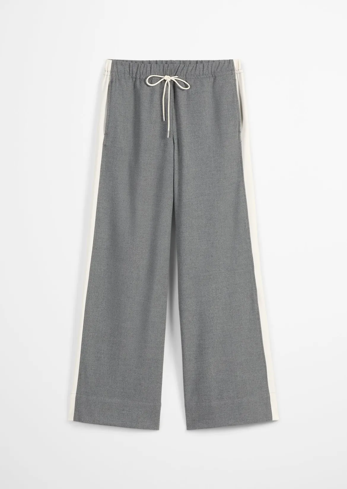 Flanell-Joggpants relaxed aus weichem Polyester-Viskose-Twill