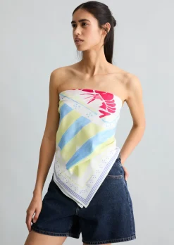 Gemustertes Tuch aus Viskose-Twill