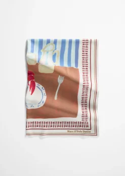 Gemustertes Tuch aus Viskose-Twill