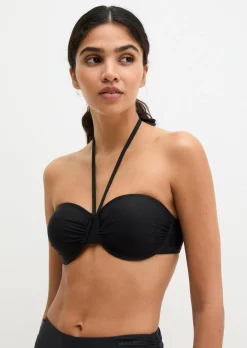 Gepolstertes Neckholder-Bikini-Top mit Beads-Details und Bügeln