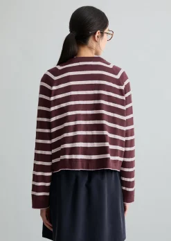 Gestreifter Cardigan regular aus Organic-Cotton-Modal-Mix