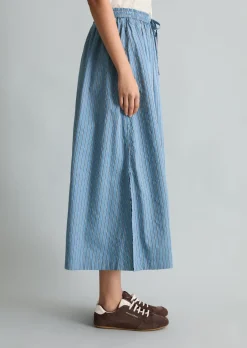 Gestreifter Rock regular aus Organic Cotton Lyocell-Mix