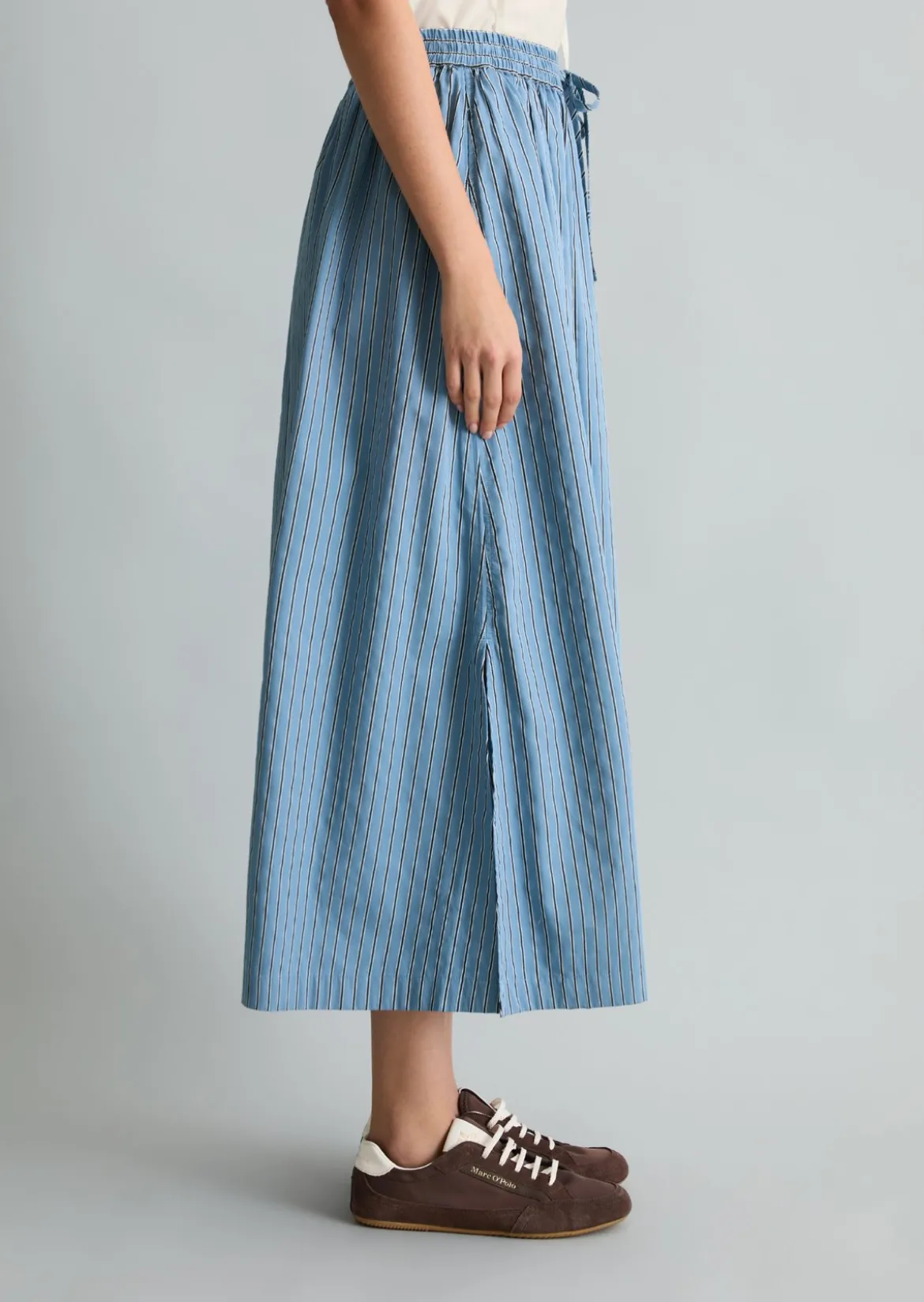 Gestreifter Rock regular aus Organic Cotton Lyocell-Mix