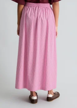 Gestreifter Rock regular aus Organic Cotton Lyocell-Mix
