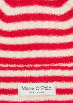 Gestreiftes Beanie aus flauschigem Wolle-Mix