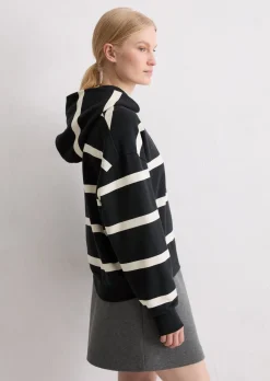 Gestreiftes Hoodie relaxed aus Organic Cotton