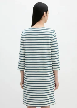 Gestreiftes Jerseykleid loose aus weichem Jersey