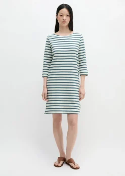 Gestreiftes Jerseykleid loose aus weichem Jersey