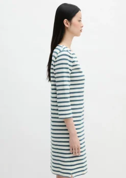 Gestreiftes Jerseykleid loose aus weichem Jersey