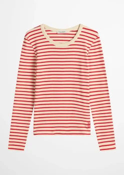 Gestreiftes Longsleeve regular aus reiner Bio-Baumwolle