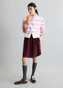 Gestreiftes Longsleeve relaxed aus Heavy Jersey