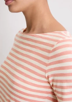 Gestreiftes Longsleeve regular aus Organic Cotton Slub Jersey