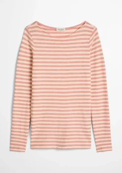 Gestreiftes Longsleeve regular aus Organic Cotton Slub Jersey