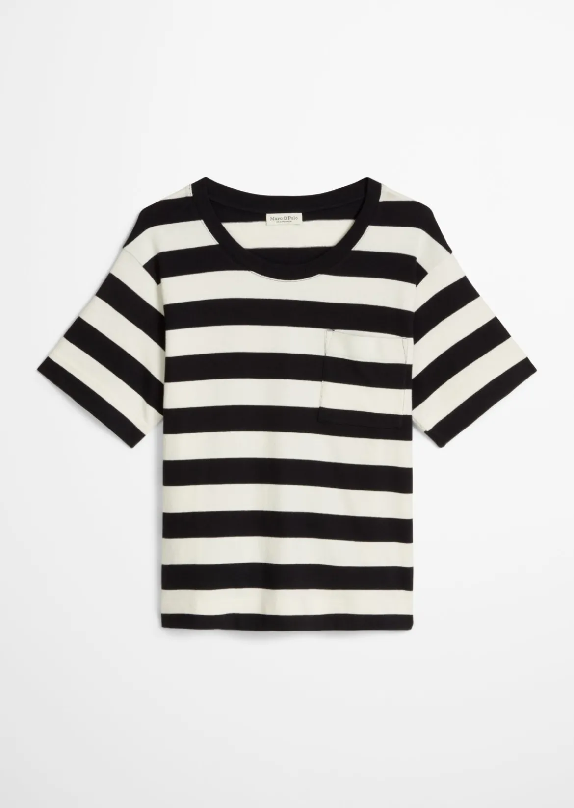 Gestreiftes T-Shirt loose aus weichem Single Jersey
