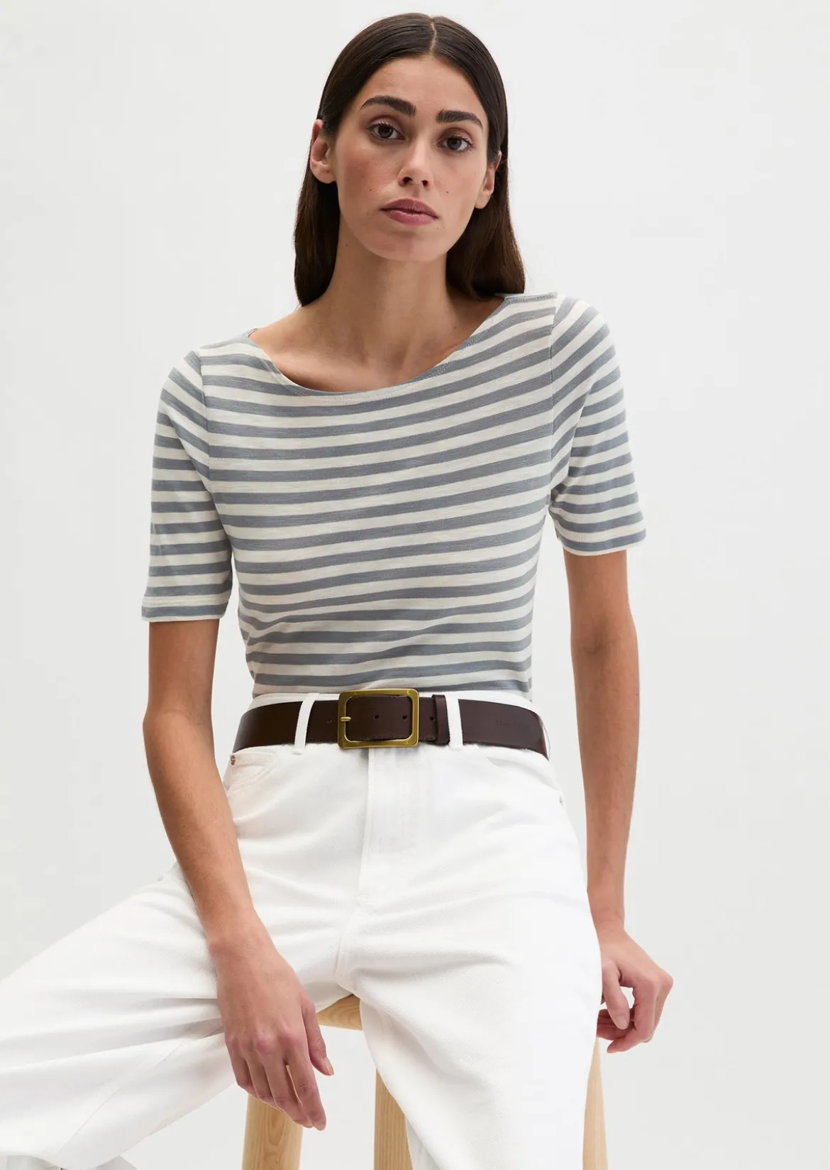 Gestreiftes T-Shirt regular aus Organic Cotton-Jersey